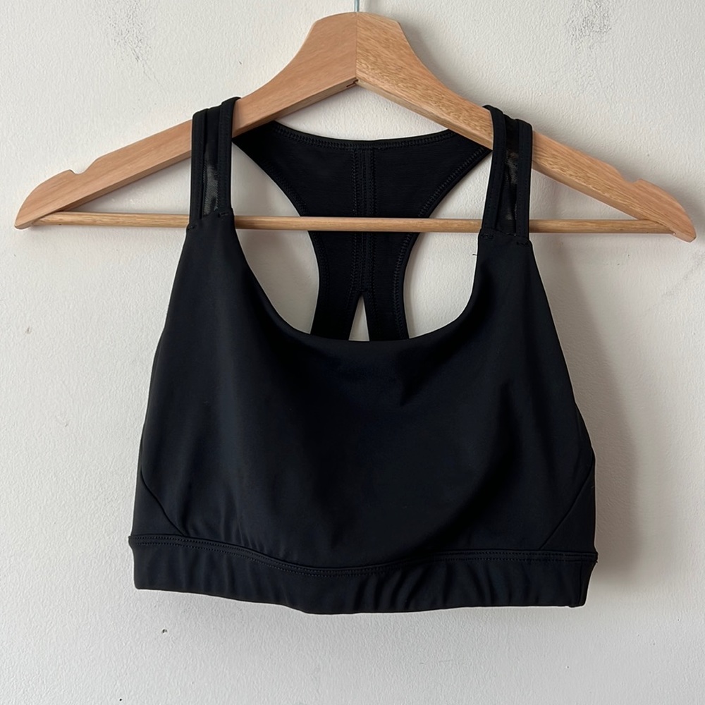 Athleta black racerback sports bra XS
